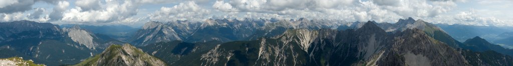 Panorama von der Reither Spitze (2374m), Karwendel, August 2008