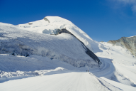 Skigebiet von Saas Fee unterhalb des Allalinhorns