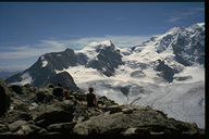 Bernina-Panorama vom Gipfel des Munt Pers (3207m) aus