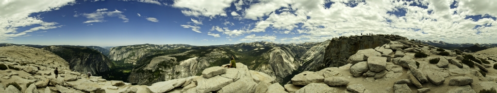 360-Grad-Gipfelpanorama auf dem Half Dome (2693m), Yosemite NP, California