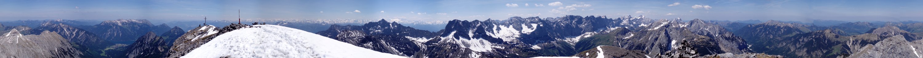 360-Grad-Gipfelrundumblick vom Sonnjoch (2458 m)