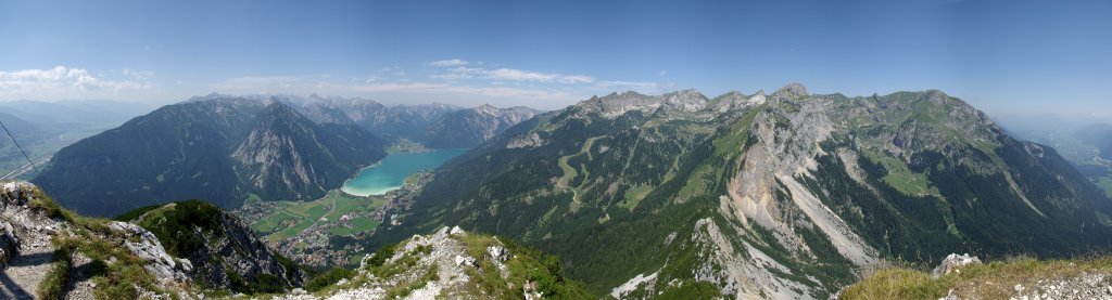 Panorama vom Ebner Joch auf Rofan und Aachensee, Juli 2007