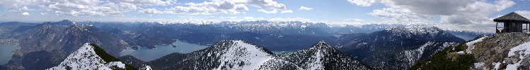 Panorama vom Gipfel des Herzogstand, April 2007