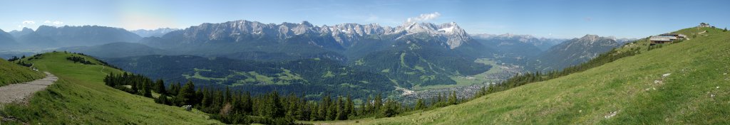 Panorama von der Wank-Bahn-Bergstation, Juni 2007