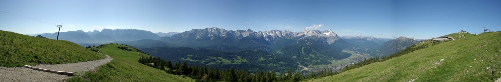 Panorama von der Wank-Bahn-Bergstation, Juni 2007