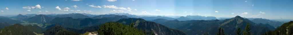 Panorama vom Hochfelln (1671m), Chiemgauer Alpen, August 2008