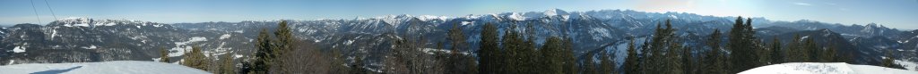 Panorama vom Gipfel des Staffel (1532m), Jachenau, Bayrische Voralpen