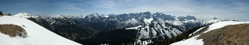 Panorama vom Gipfel des Vorderskopfes (1858m), Karwendel