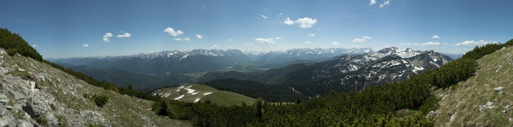 Panorama vom Gipfel des Simetsbergs, Bayrische Voralpen