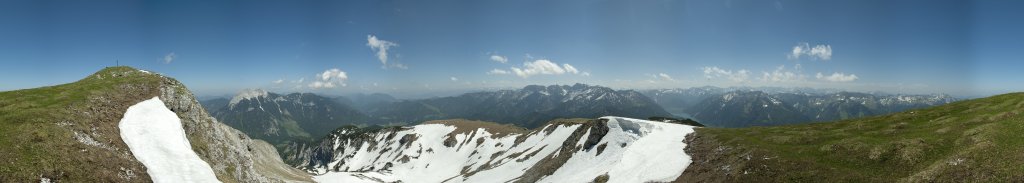 360-Grad-Panorama vom Gipfel des Vorderunnütz, Rofan