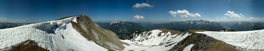 360-Grad-Panorama vom Gipfel des Vorderunnütz, Rofan