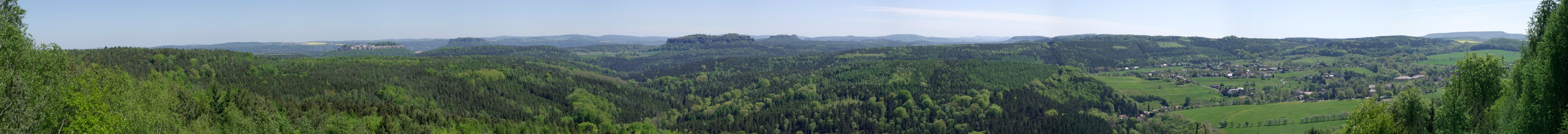 Panorama vom Bernhardstein bei Bielatal, Mai 2007
