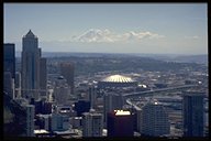 Mt. Rainier von der Space Needle in Seattle