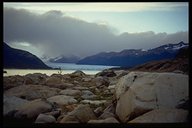 Wolken über dem Perito Moreno Gletsche