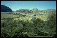 Letzter Blick auf El Chalten bevor wir zur Rückfahrt nach El Calafate aufbrechen