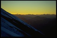 Sonnenaufgang am Berg - wir haben den Gletscher erreicht