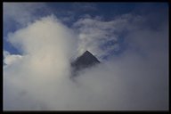 Berg in Wolken oberhalb von Vent