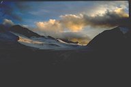 Das Obersulzbach Kees im Abendlicht von der Kürsinger Hütte