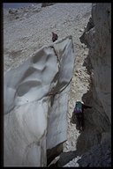 Schneereste im Alpiniweg auch noch Mitte September