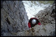 Jörg im Leiternsteig am Toblinger Knoten