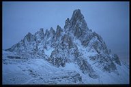 Auch der Paternkofel wurde über Nacht in Schnee gehüllt