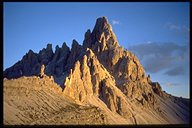 Der Paternkofel im Licht der untergehenden Sonne