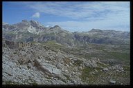 Die Puez-Gruppe vom Crespeina Joch (2528m) aus