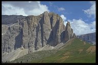 Sellatürme vom Sella-Joch aus