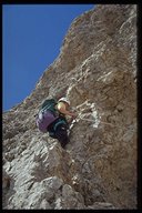 Aktion an der Sas Rigais Via Ferrata (Ostanstieg)