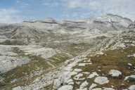 Fanes-Hochflaeche auf dem Weg zum Heiligkreuzkofel
