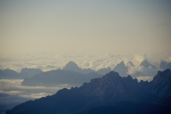 Morgenstimmung auf dem Rifugio Giussani